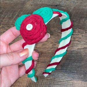 (CLOSET CLOSING FINAL SALE) Handmade Upcycled Tshirt Christmas Headband